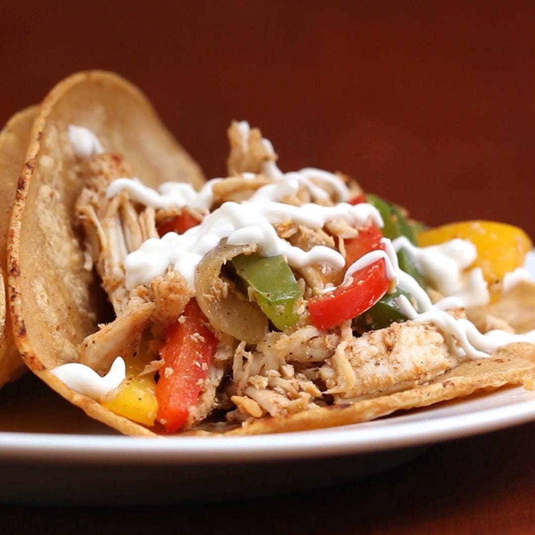 Chicken Fajita Tacos Recipe By Tasty