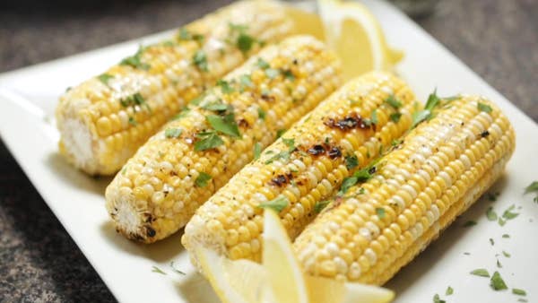 Grilled Sweet Corn With Lemon Pepper Butter