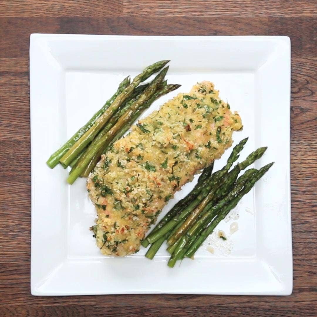 Parmesan Crusted Salmon Recipe By Tasty