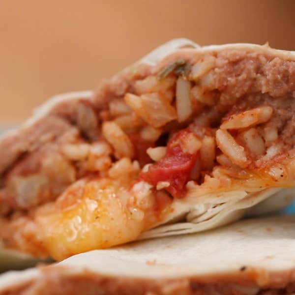 Chicken, Rice & Bean Burritos Recipe by Tasty