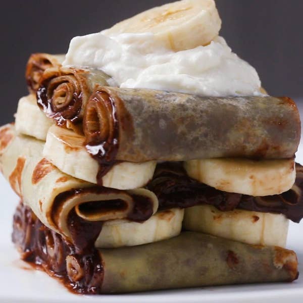 Chocolate Banana Crepe Tower