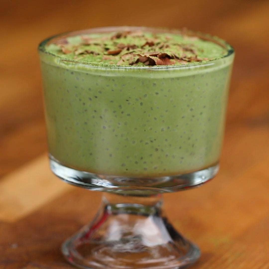 Matcha Chia Seed Pudding Recipe By Tasty