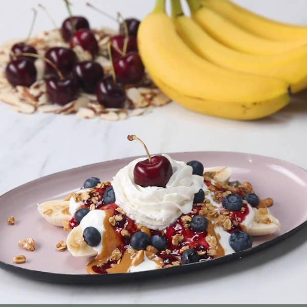 PB&J Breakfast Banana Split