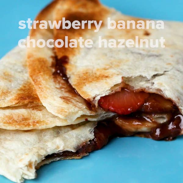 Strawberry Banana Chocolate Hazelnut Toaster "Quesadilla"