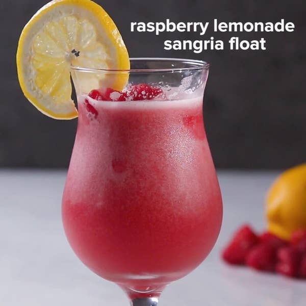 Raspberry Lemonade Sangria Float