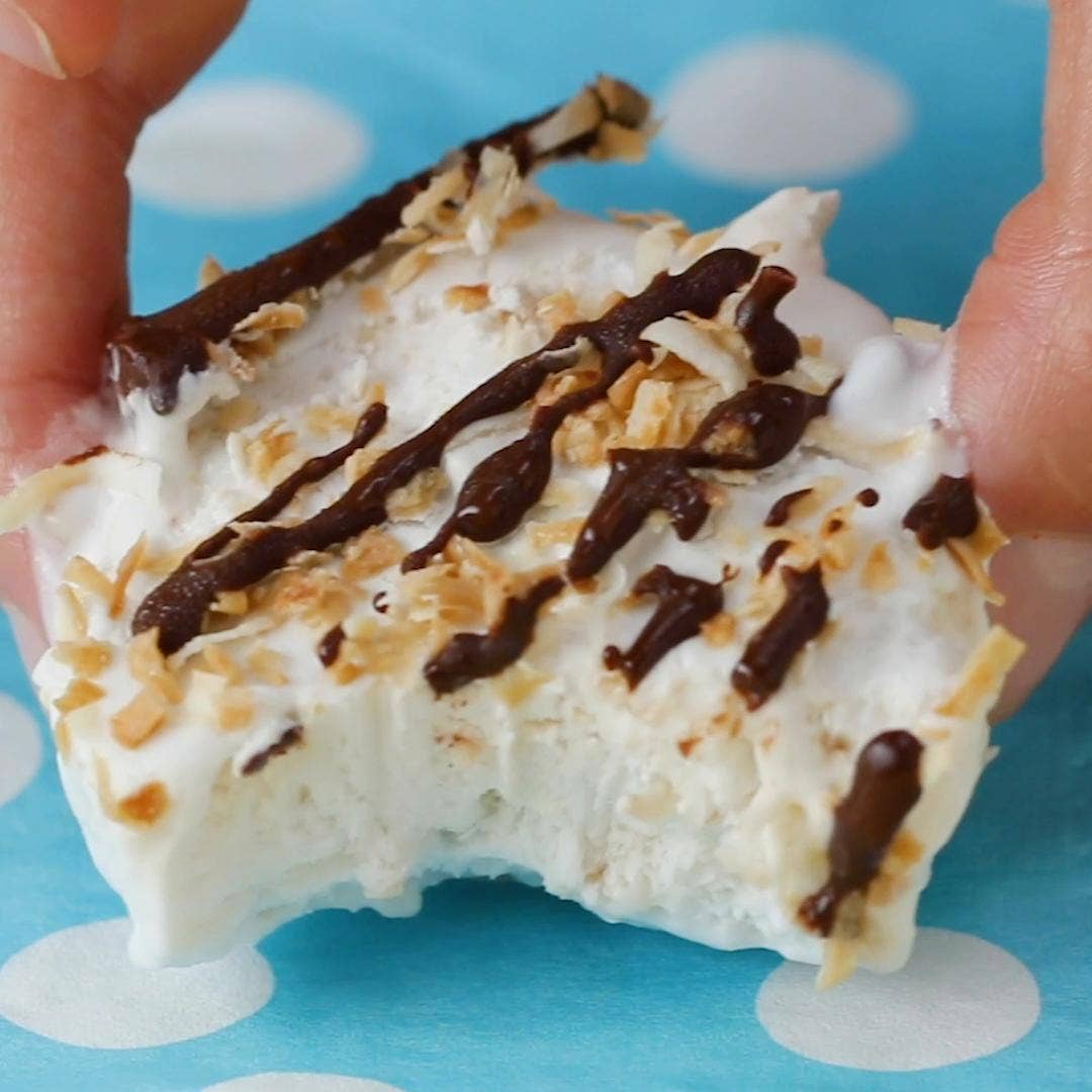 Dairy Free Toasted Coconut Ice Cream Cups Recipe By Tasty