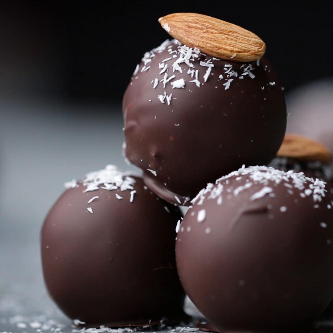 Chocolate Coconut Almond Balls Recipe by Tasty image