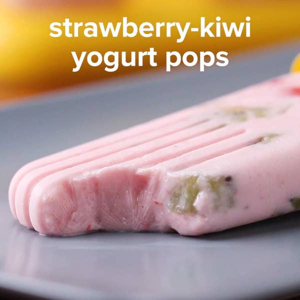 Strawberry-Kiwi Yogurt Pops