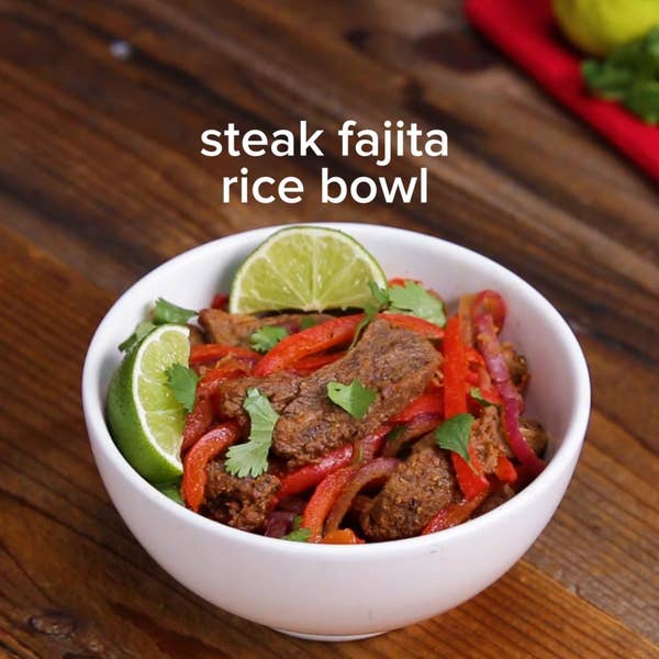Sheet Tray Fajitas Rice Bowl