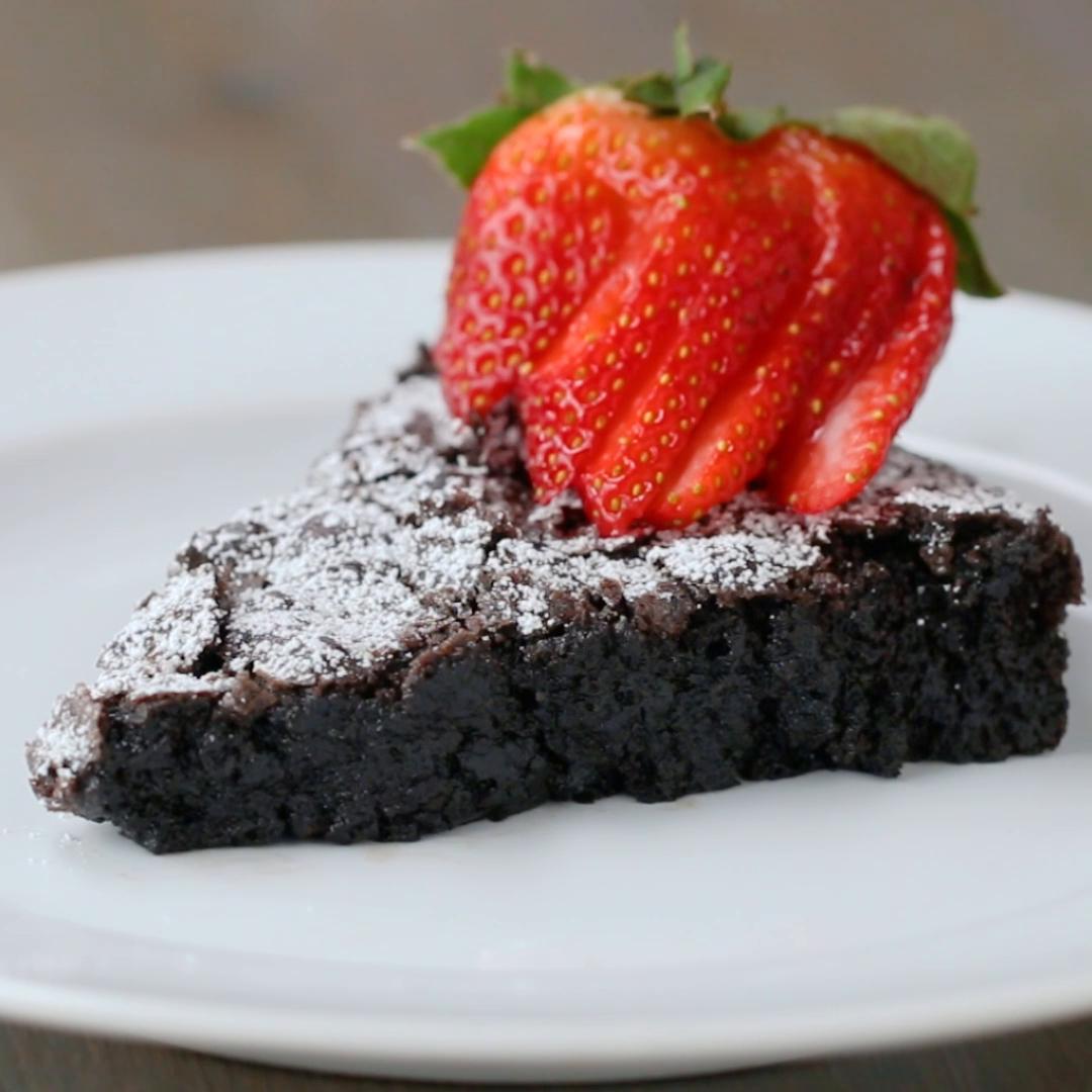 Swedish Sticky Chocolate Cake Kladdkaka Recipe By Tasty