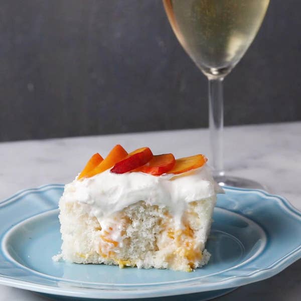 Peaches ‘N’ Cream Poke 'Box' Cake