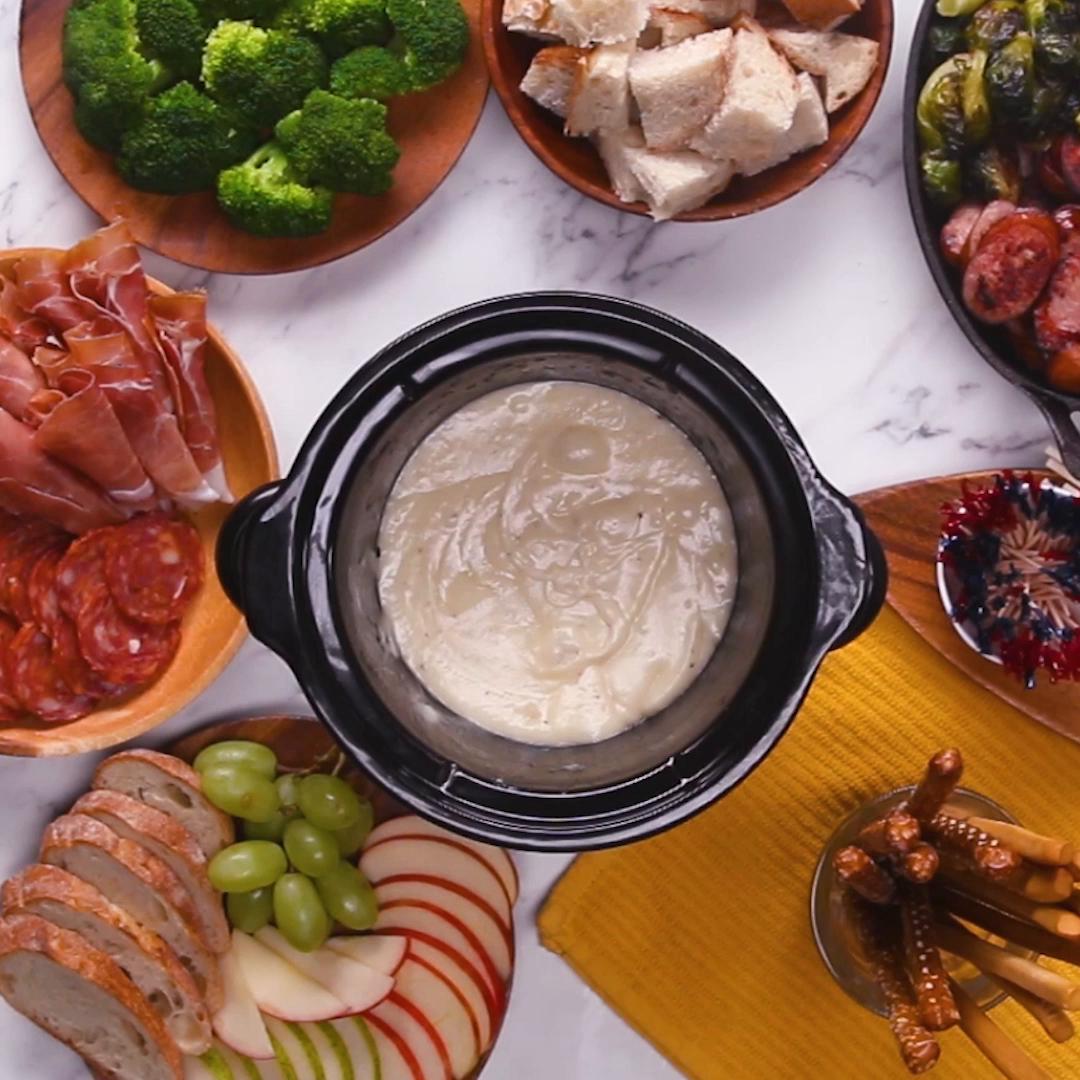 Slow Cooker Cheese Fondue Recipe By Tasty - 