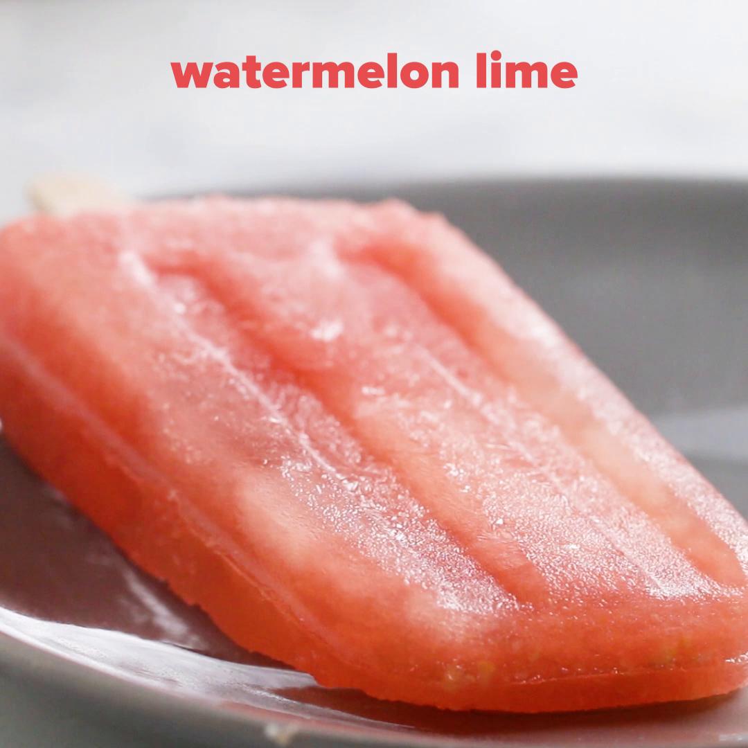 Watermelon Lime Sangria Ice Pops Recipe by Tasty image