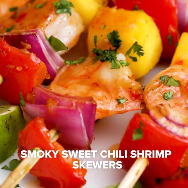 Smoky Sweet Chili Shrimp Skewers