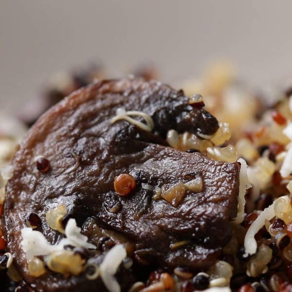 Mushroom And Garlic Quinoa Salad