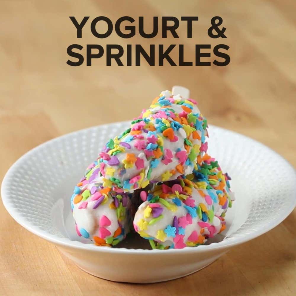 Yogurt & Sprinkles Frozen Banana Recipe by Tasty