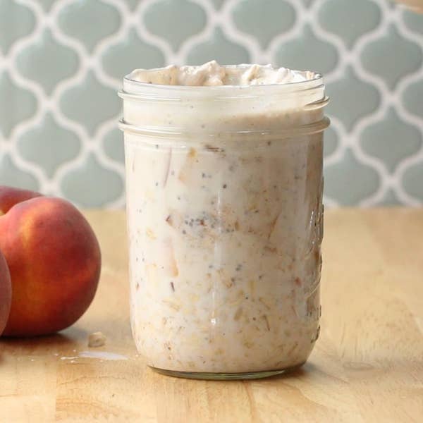 Peach Pie Overnight Oats