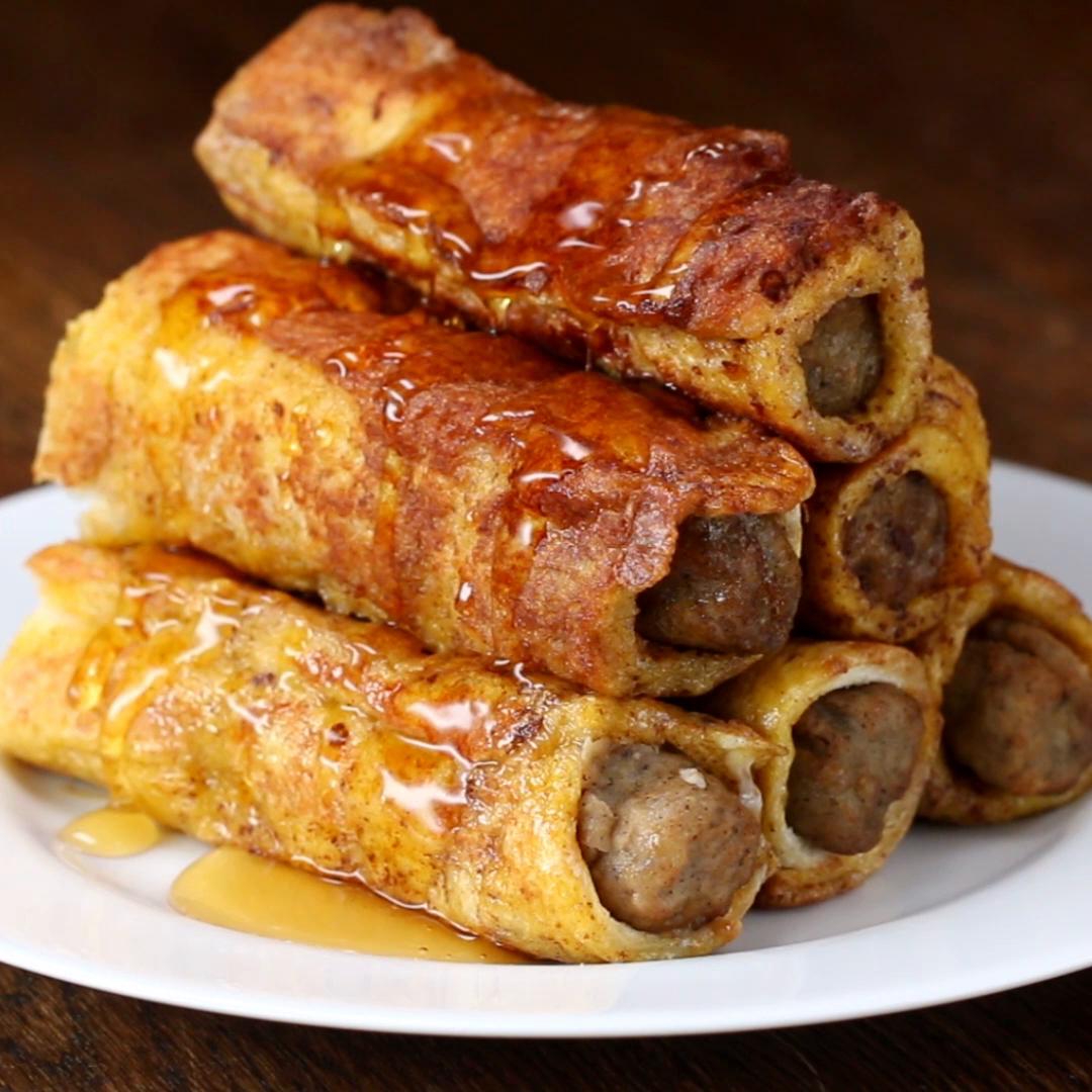 Sausage French Toast Rollup Recipe by Maklano