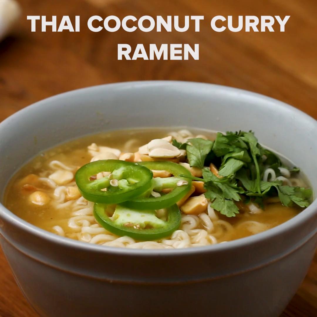 Thai Coconut Curry Ramen Recipe by Tasty