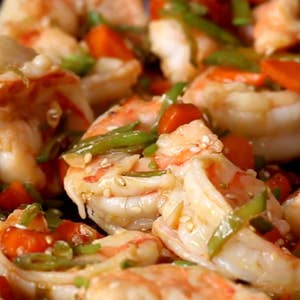 Carrot Sesame Shrimp Stir-fry Recipe by Tasty