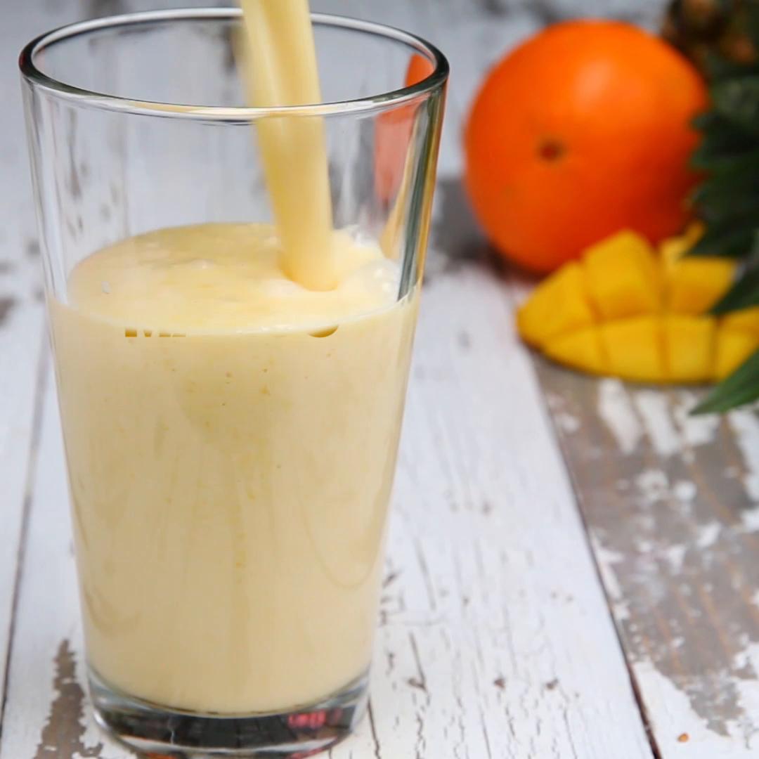 Pineapple Orange Mango Smoothie Meal Prep Recipe by Tasty image