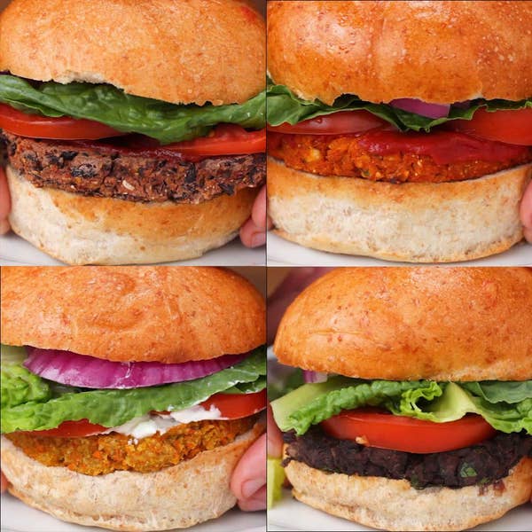 Veggie Burgers 4 Ways