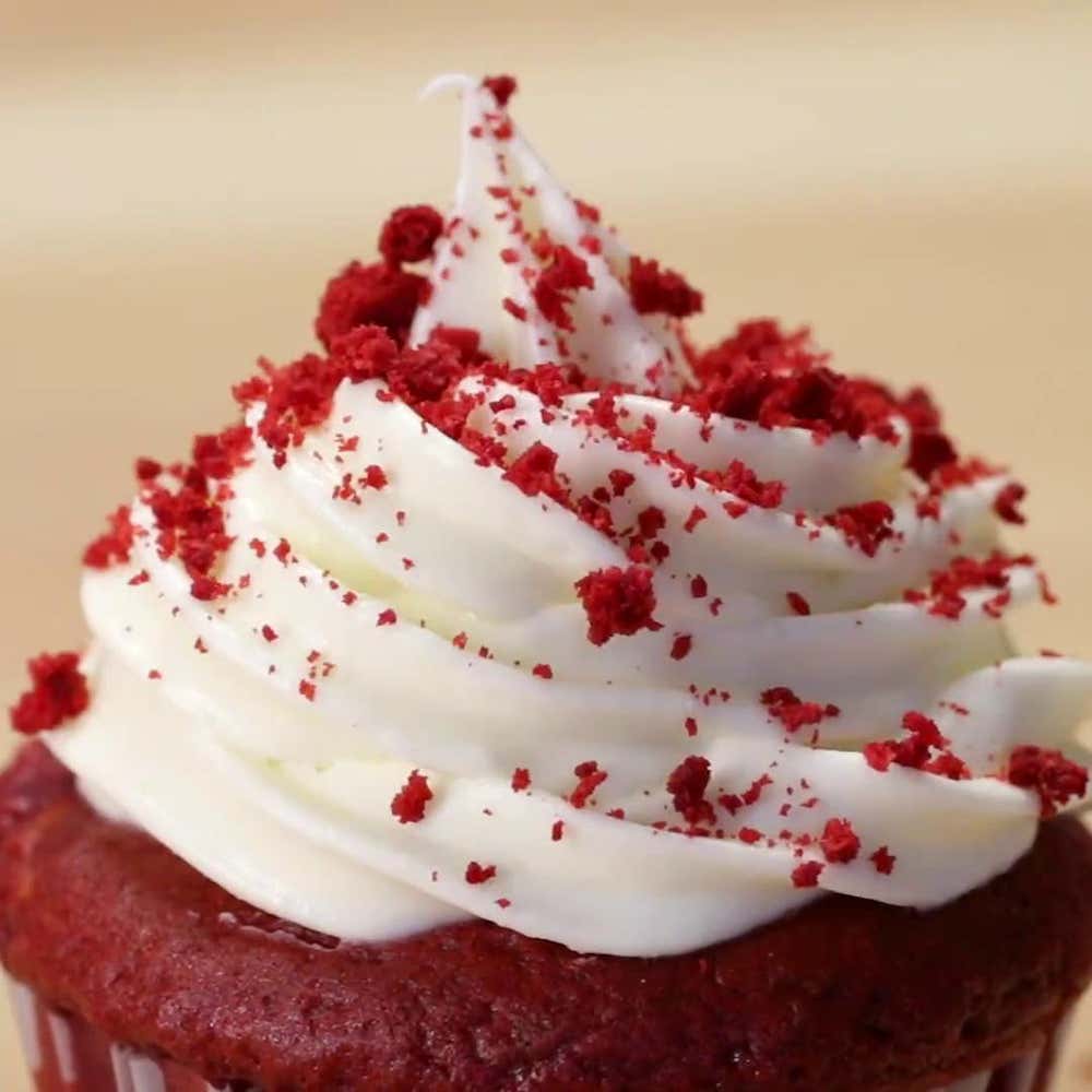 Red Velvet Cheesecake Box Cupcakes Recipe By Tasty