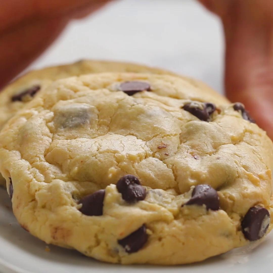 Chocolate Chip Cake Mix Cookies Recipe By Tasty