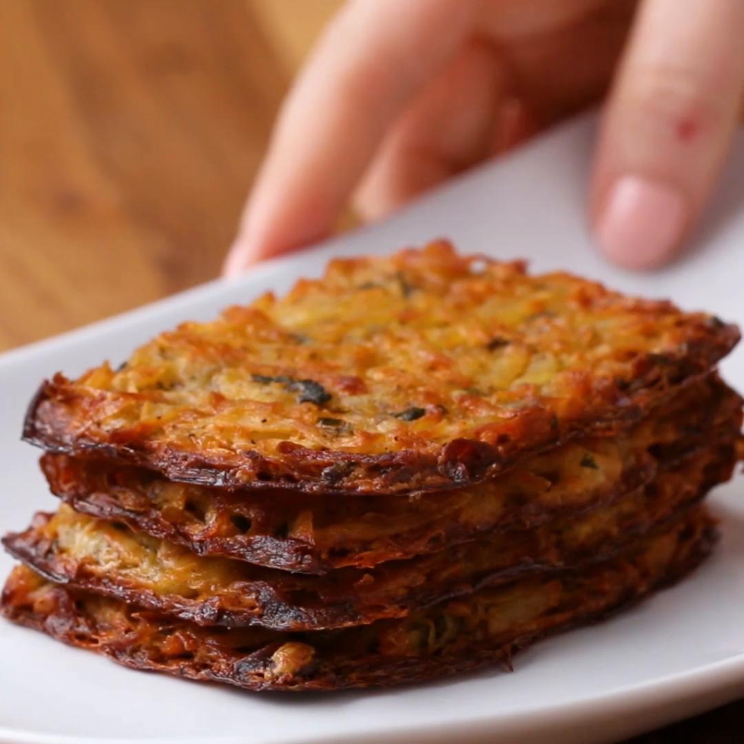 Cheddar-Chive Hash Browns Recipe by Tasty image