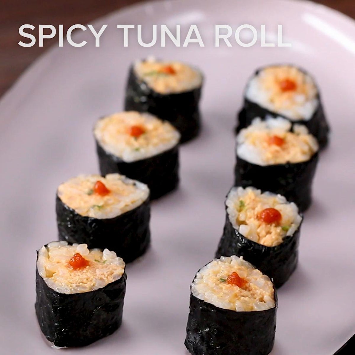 Spicy Salmon Sushi Roll-Ups