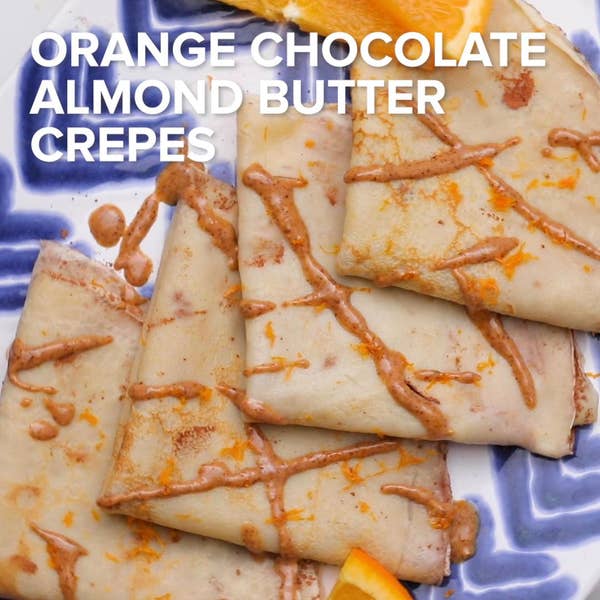Orange Chocolate Almond Butter Crepes