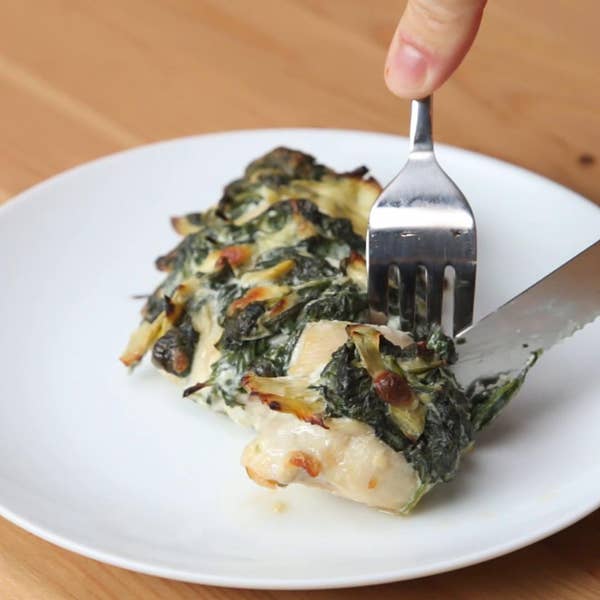 Spinach And Artichoke Dip Hasselback Chicken