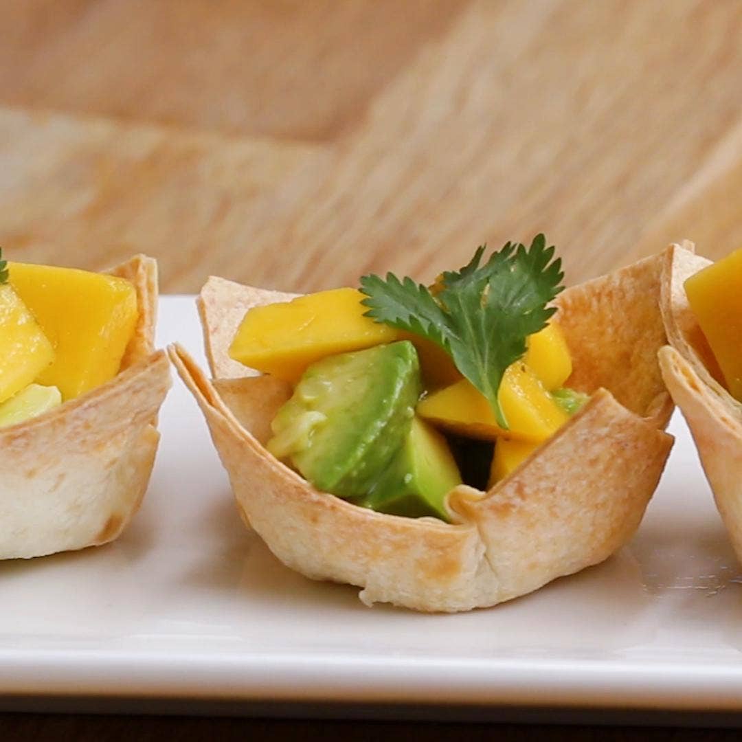 Mango Avocado Taco Cups Recipe By Tasty