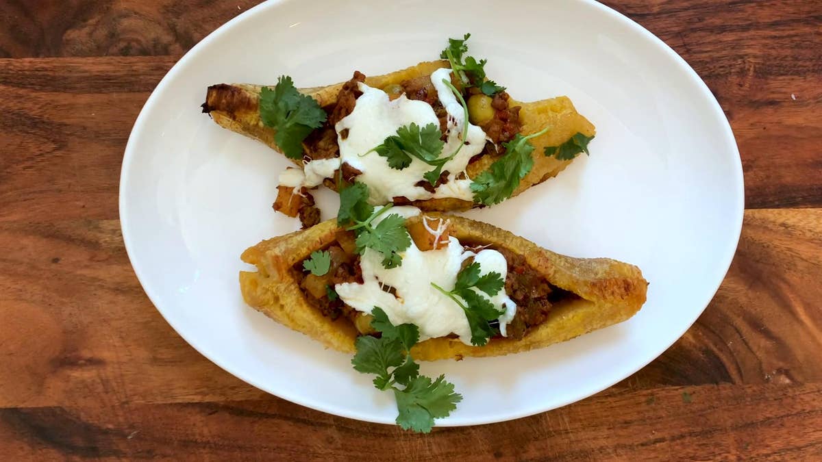 Picadillo Stuffed Plantains