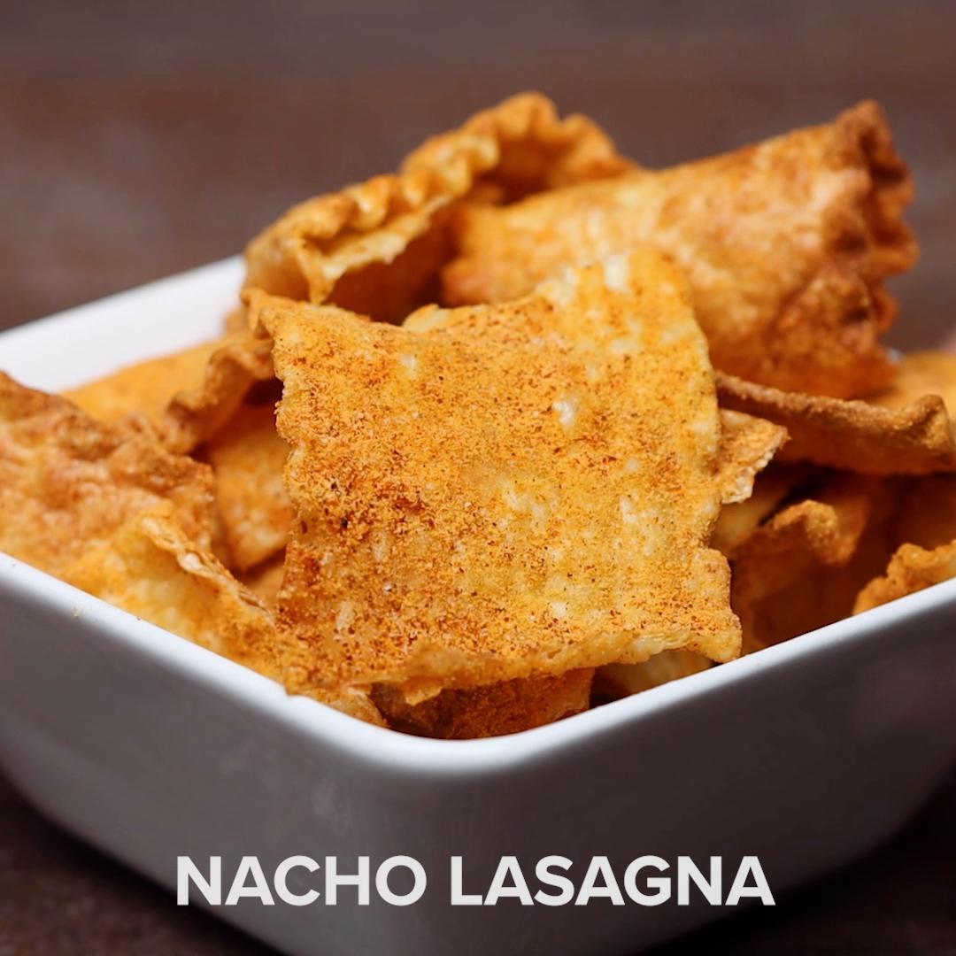 Nacho Lasagna Pasta Chips Recipe by Tasty