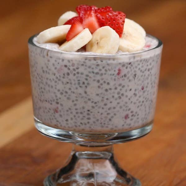 Strawberry Banana Chia Seed Pudding