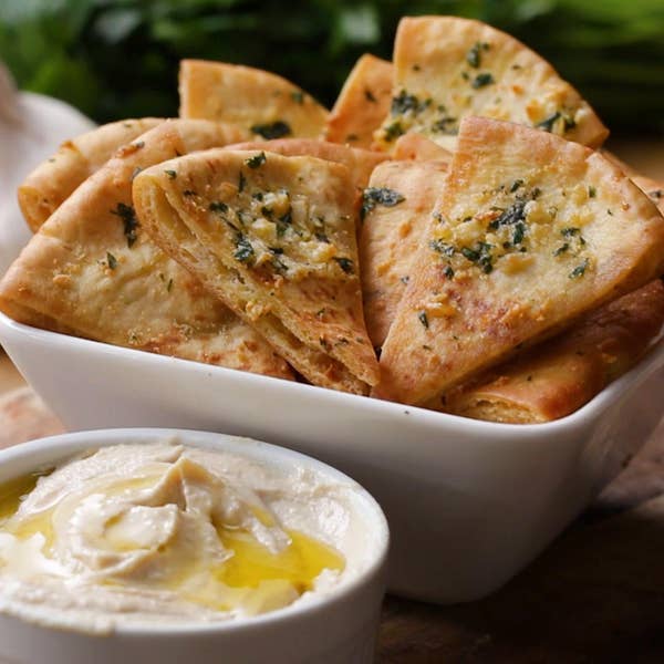 Garlic Parmesan And Herb Pita Chips