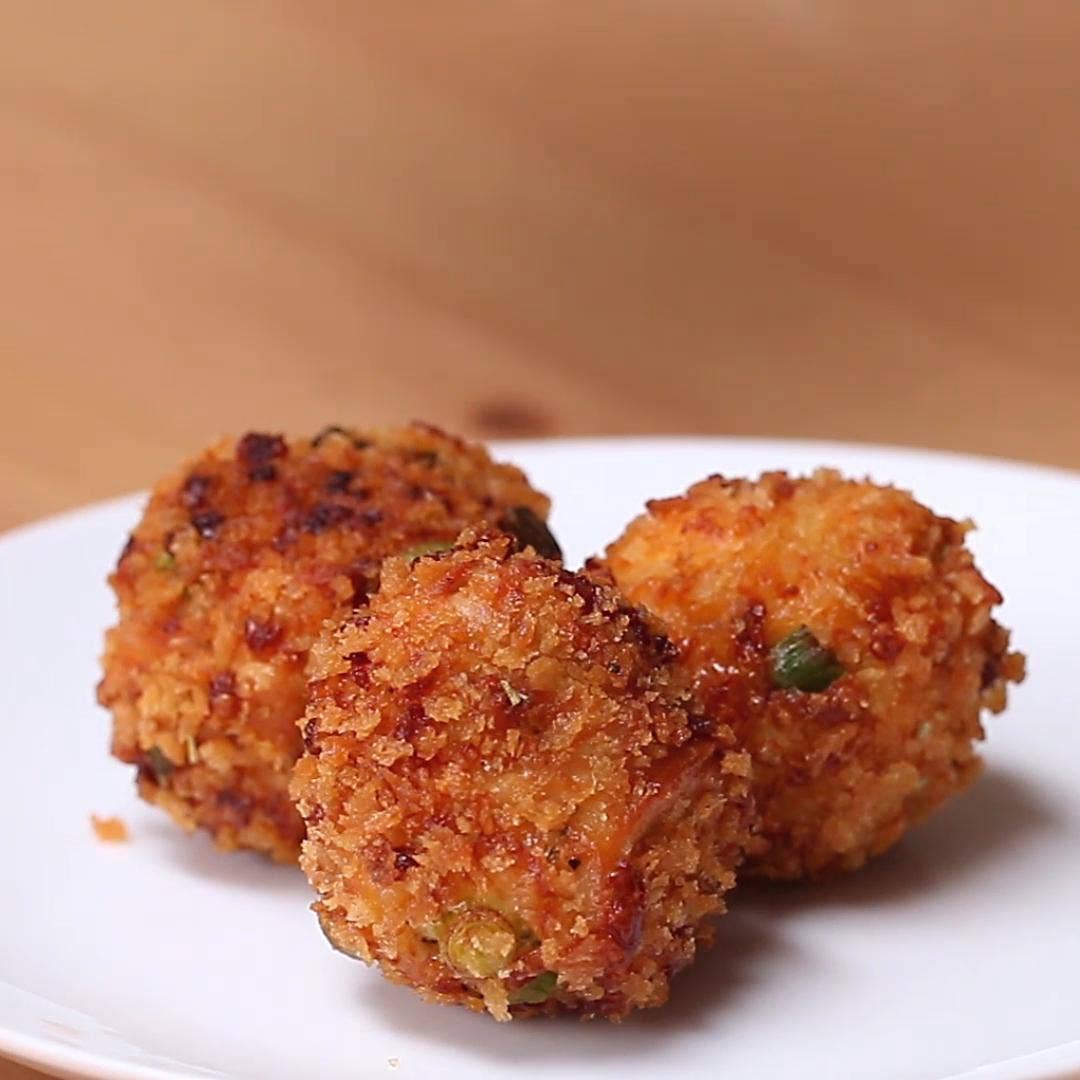 Cheesy Chicken Balls Recipe By Tasty