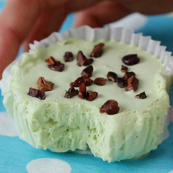 Dairy-Free Mint Cacao Ice Cream Cups