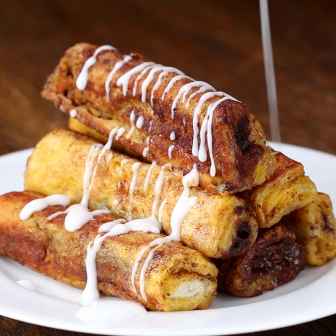 Cinnamon Roll French Toast Roll-up Recipe by Tasty