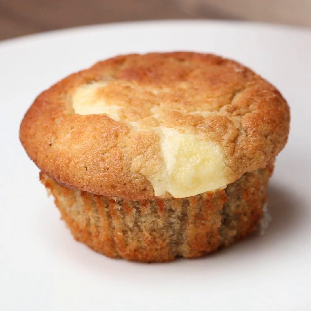 Cream Cheese-filled Banana Bread Muffins Recipe by Tasty