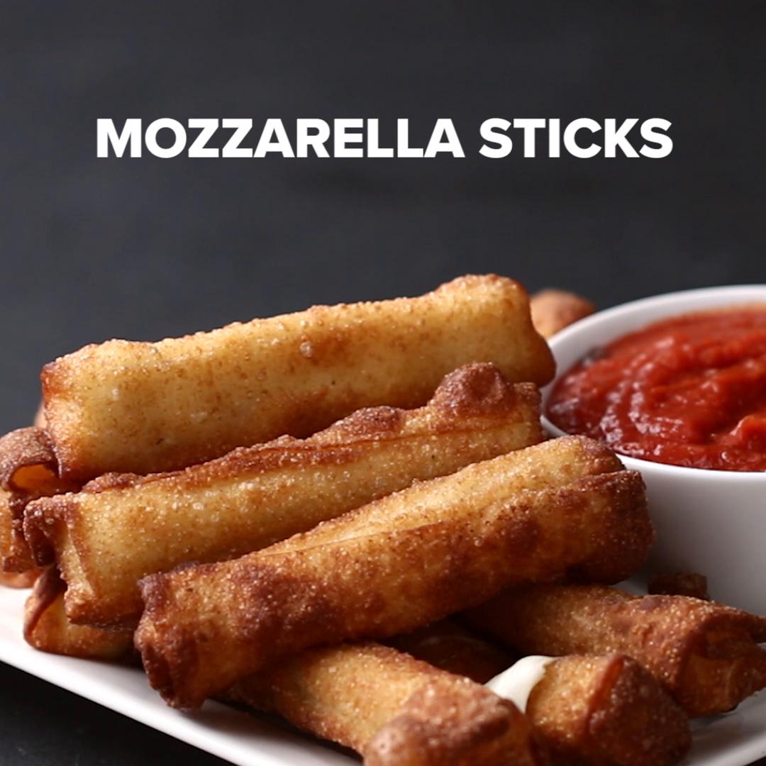 Egg Roll Mozzarella Sticks Recipe by Tasty