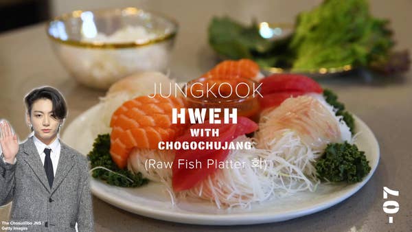 Hweh (Sashimi) With Korean Chogochujang Dipping Sauce