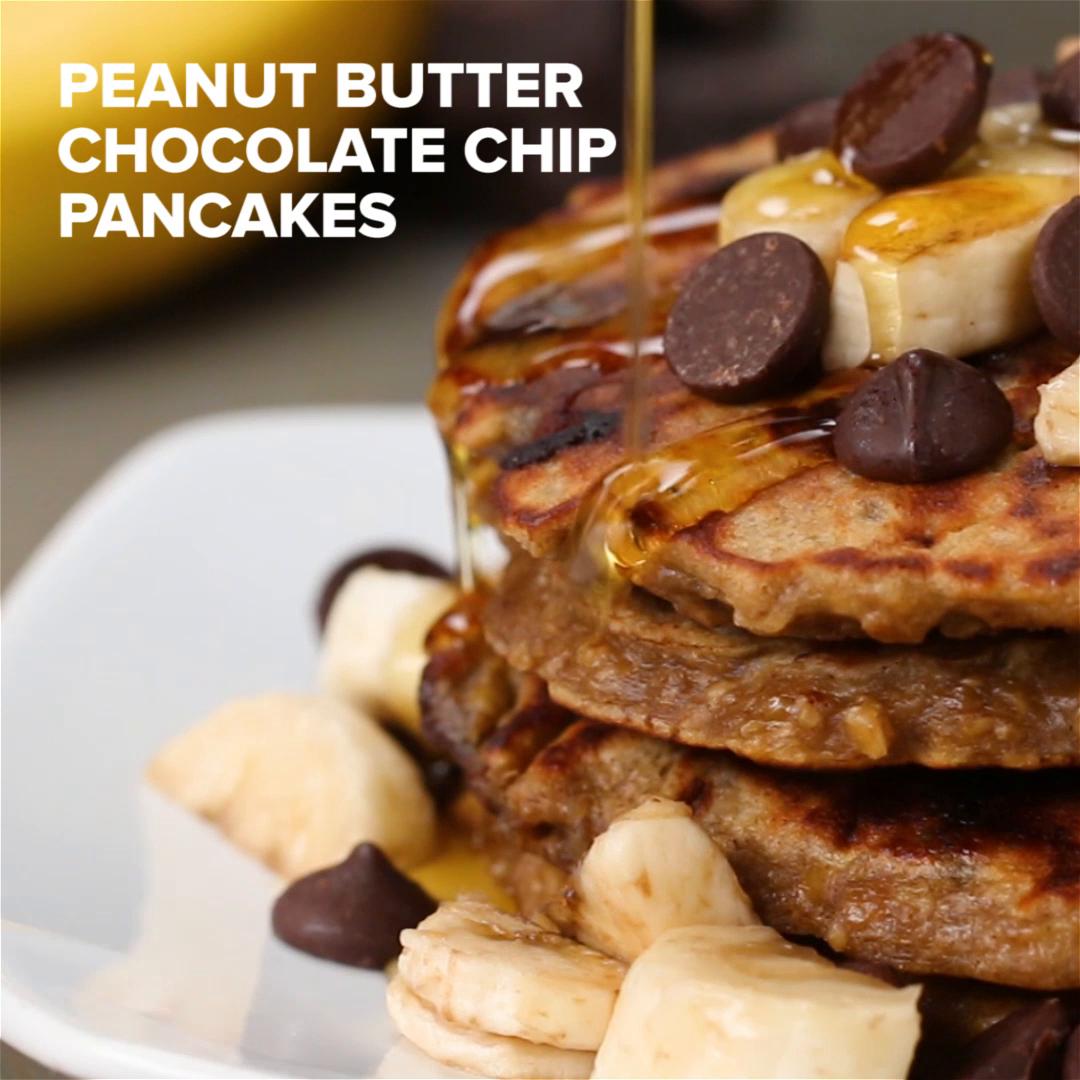 Peanut Butter and Chocolate Chip Pancakes Recipe