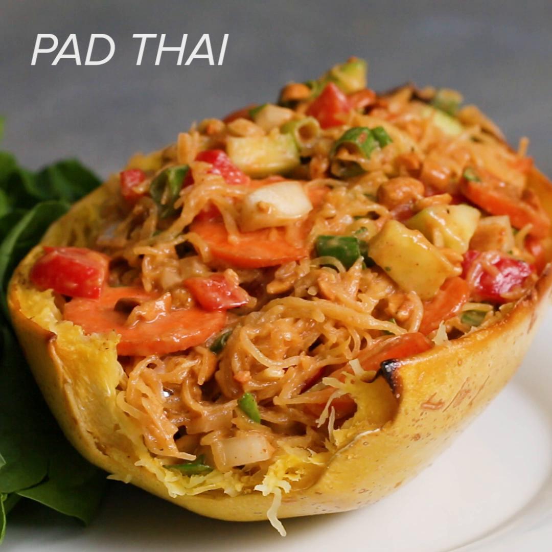 Keto Spaghetti Squash Pad Thai (Easy!) - Wholesome Yum