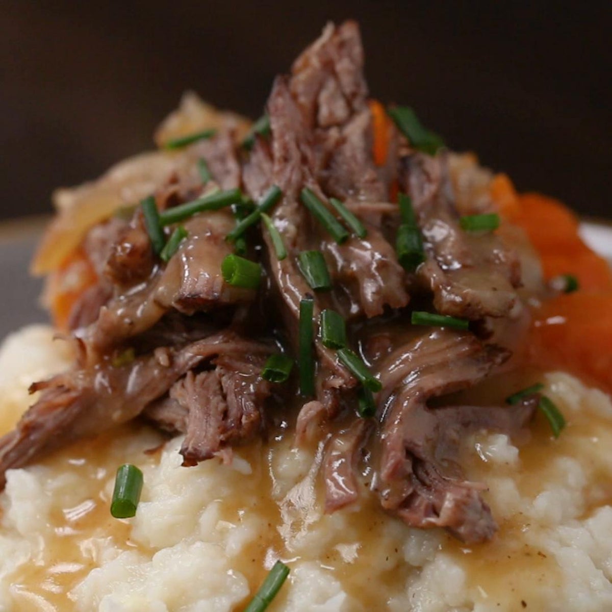 Pot Roast With Mashed Cauliflower Recipe by Tasty image