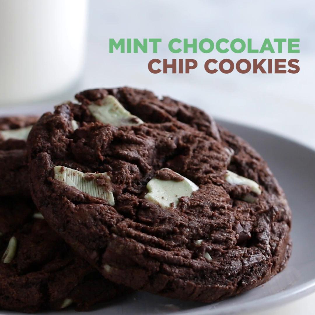 chocolate chocolate mint chip cookies