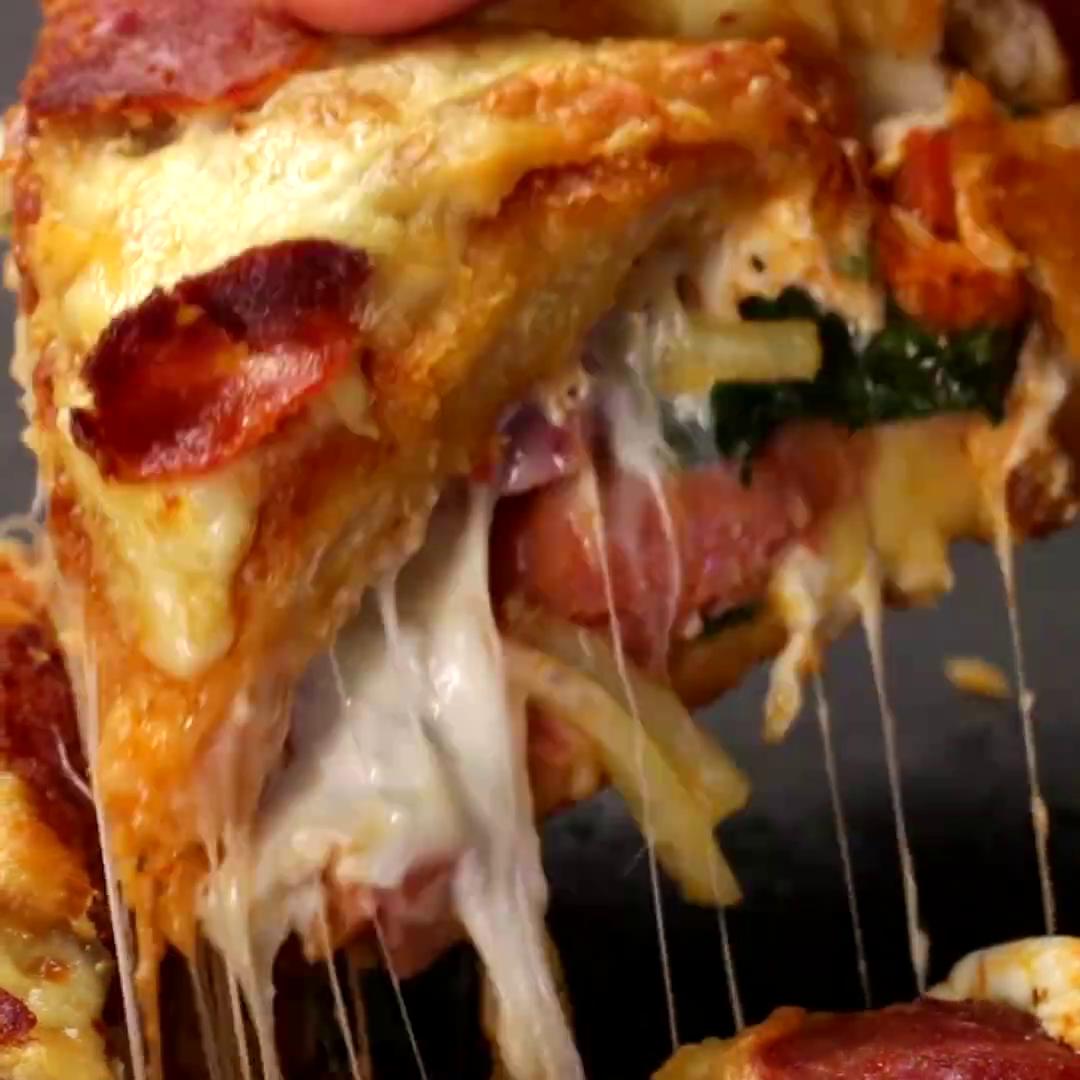 Pizza Bread Bowl Recipe by Tasty