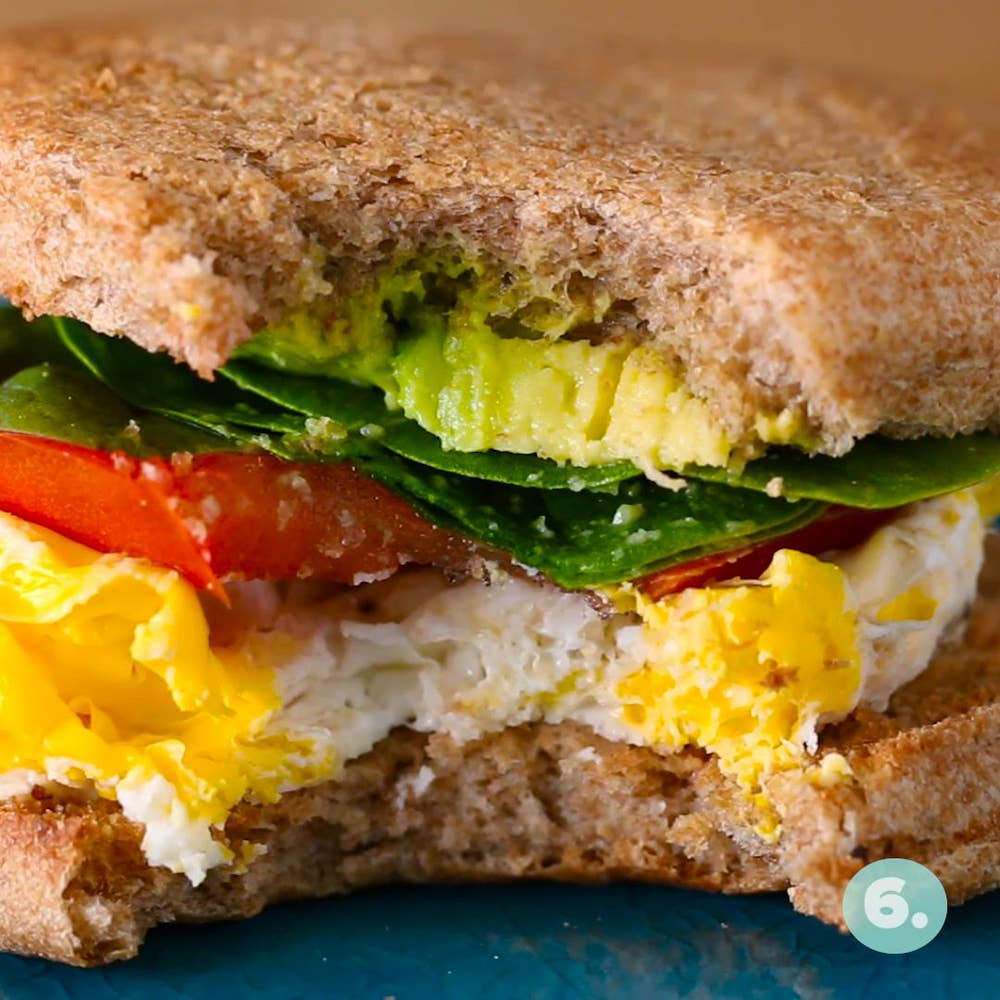 Microwaved Egg Breakfast Sandwich Recipe by Tasty