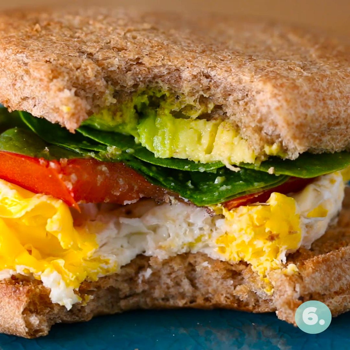 Microwave Egg Breakfast Sandwich with Cheddar and Avocado Recipe
